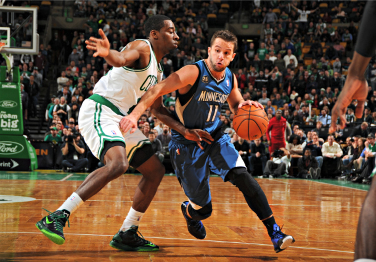 Is Wolves guard J.J. Barea the most pick-and-roll-dependent player in the league? (Brian Babineau/NBAE via Getty Images)