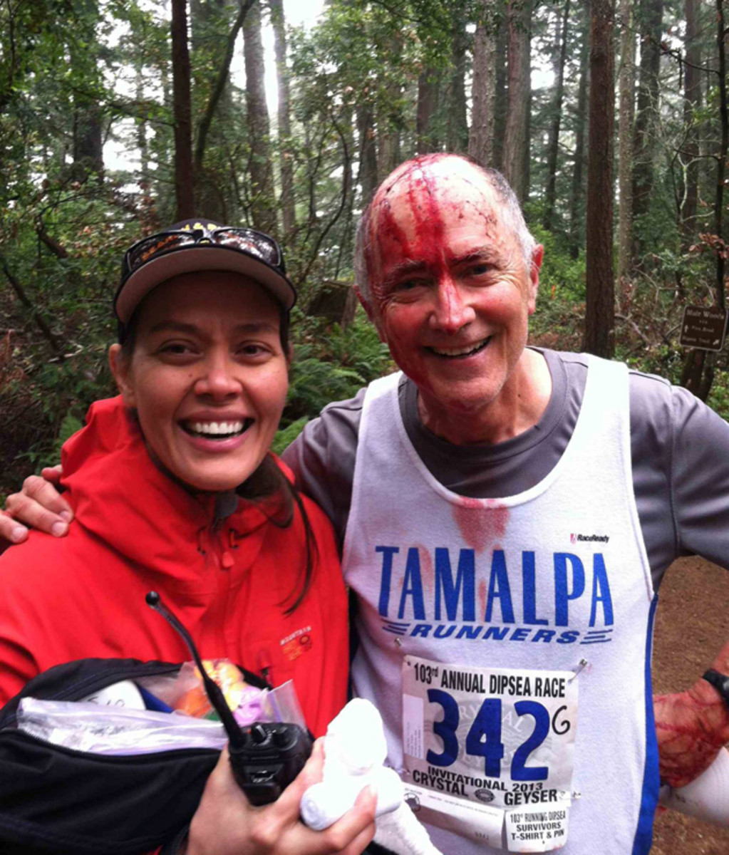 Nine-time Black Shirt winner Frazier was pulled from the 2013 Dipsea after losing a battle with a low-hanging tree branch.