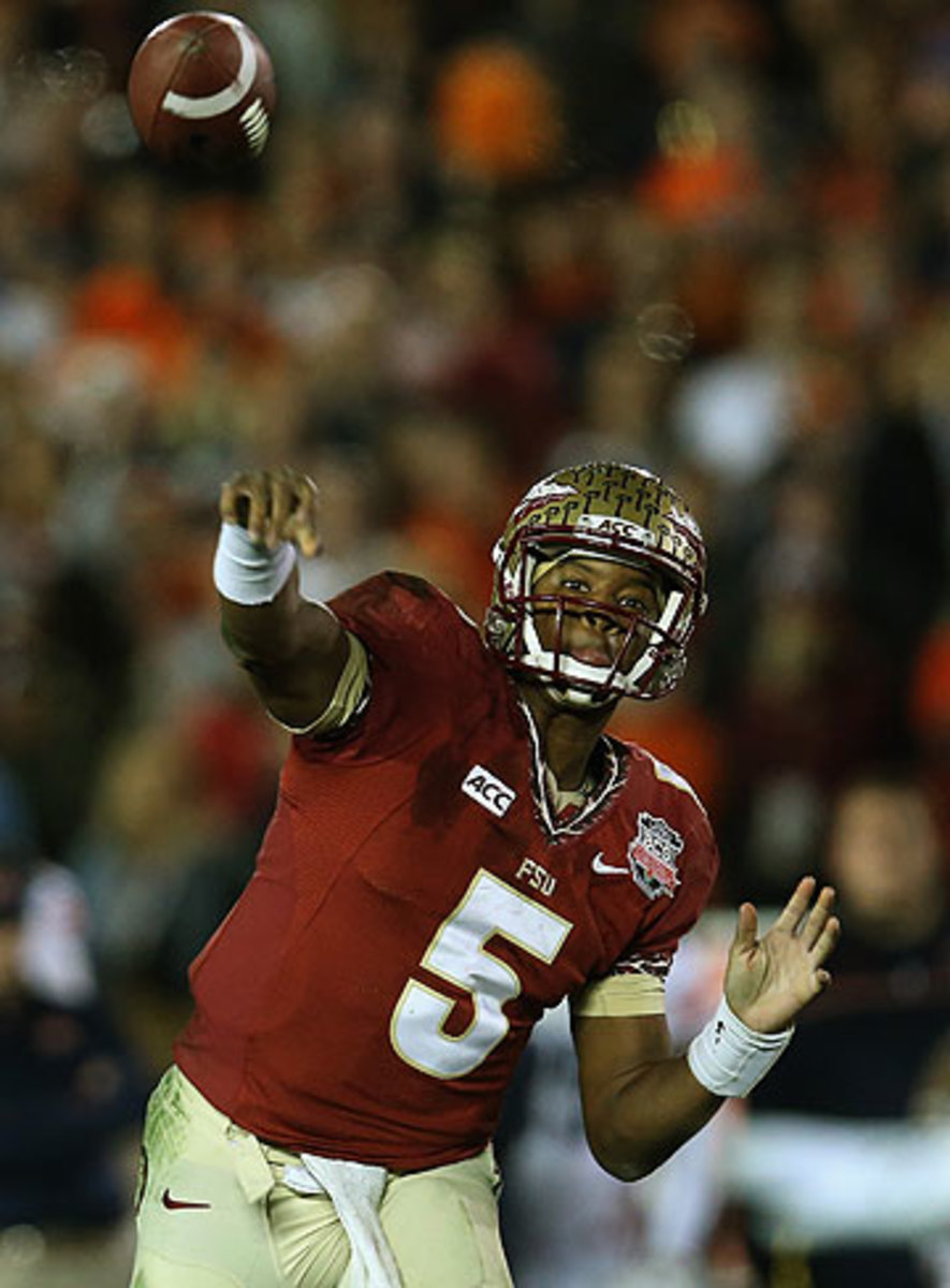 There are conflicting reports over whether Jameis Winston was cited for shoplifting. (Stacy Revere/Getty Images)