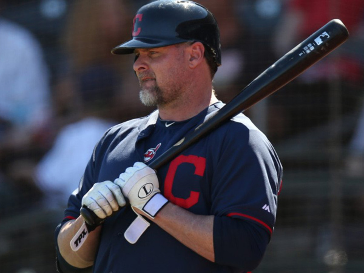 Jason Giambi enters his 19th big league season as a member of the Indians. (Brad Mangin/SI)