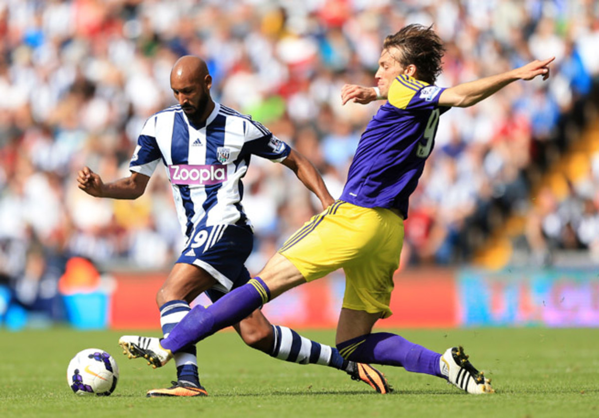 A controversial gesture made by West Brom's Nicolas Anelka, left, has cost the club its main sponsor.