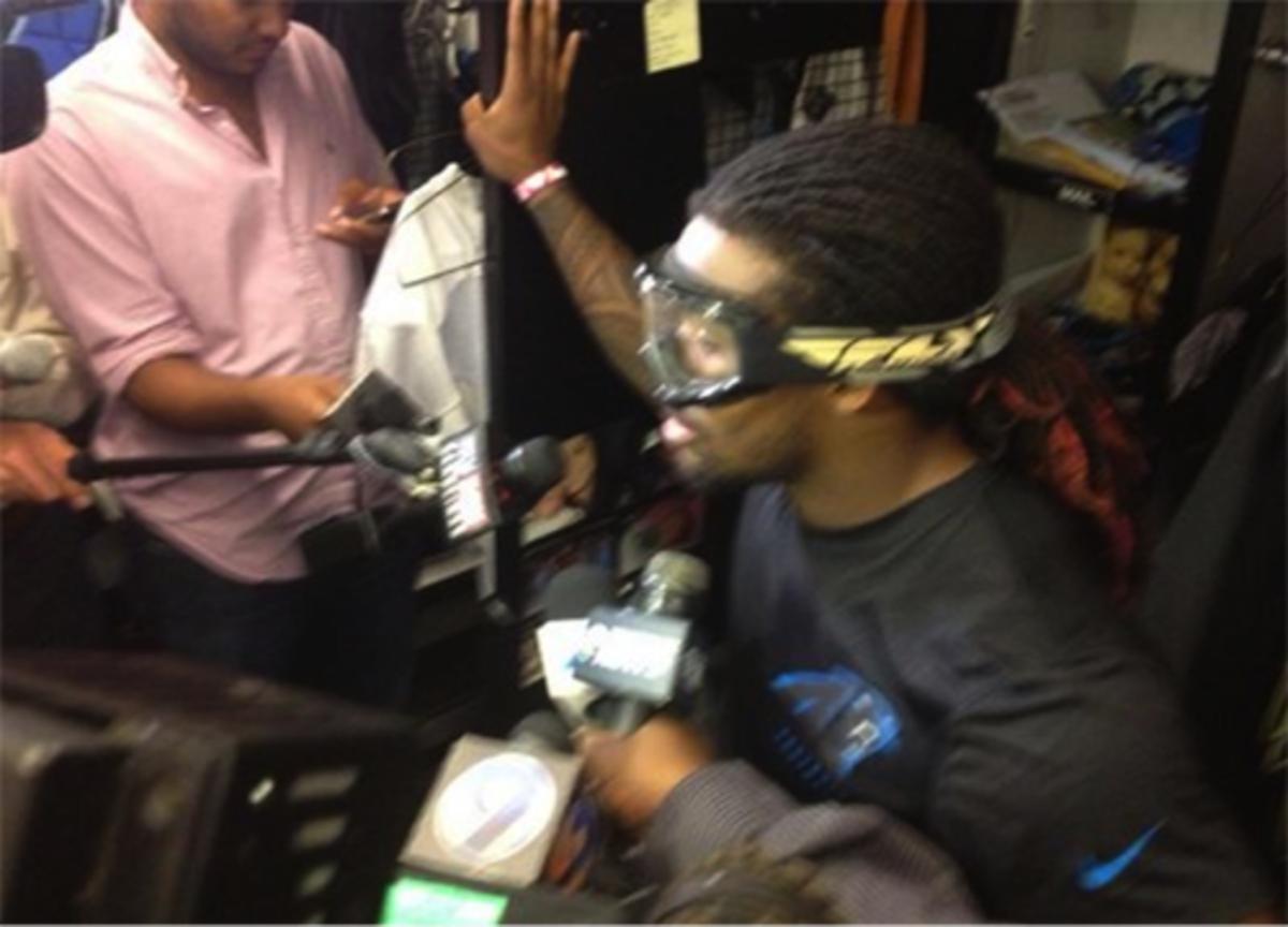 Panthers running back DeAngelo Williams steve smith 2