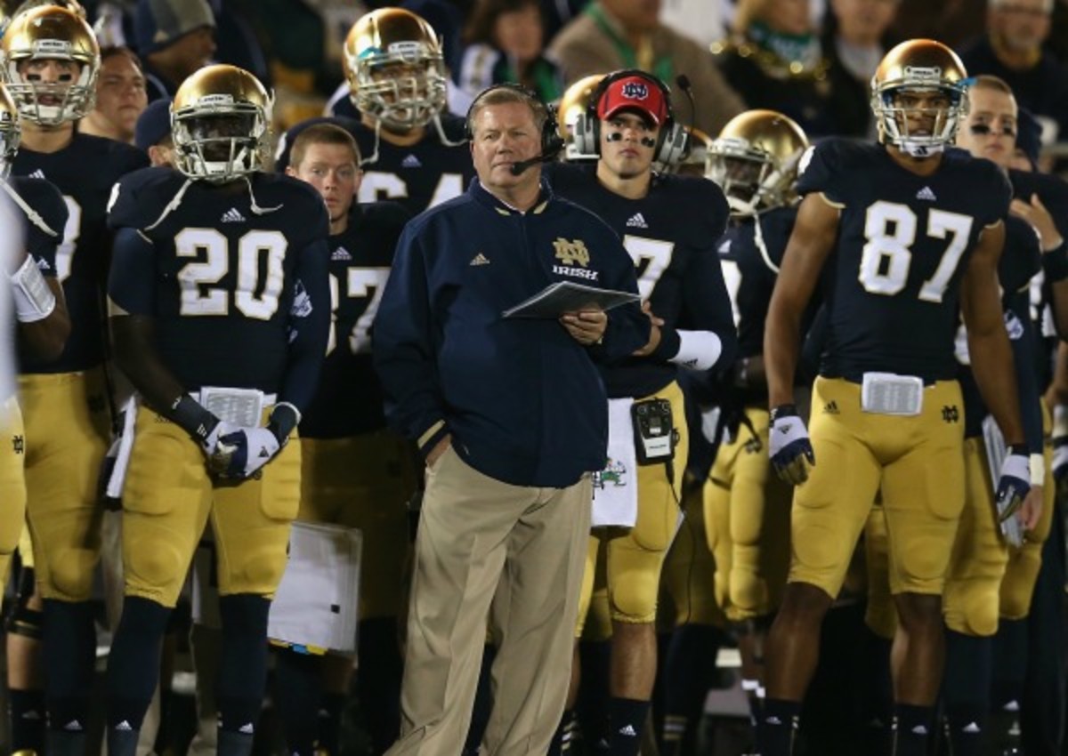 Notre Dame reportedly will drop the adidas brand for Under Armour. (Jonathan Daniel/Getty Images)