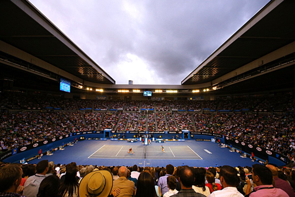 After a bit of a struggle, the roof at Rod Laver Arena is now fully open. (Michael Dodge/Getty Images)