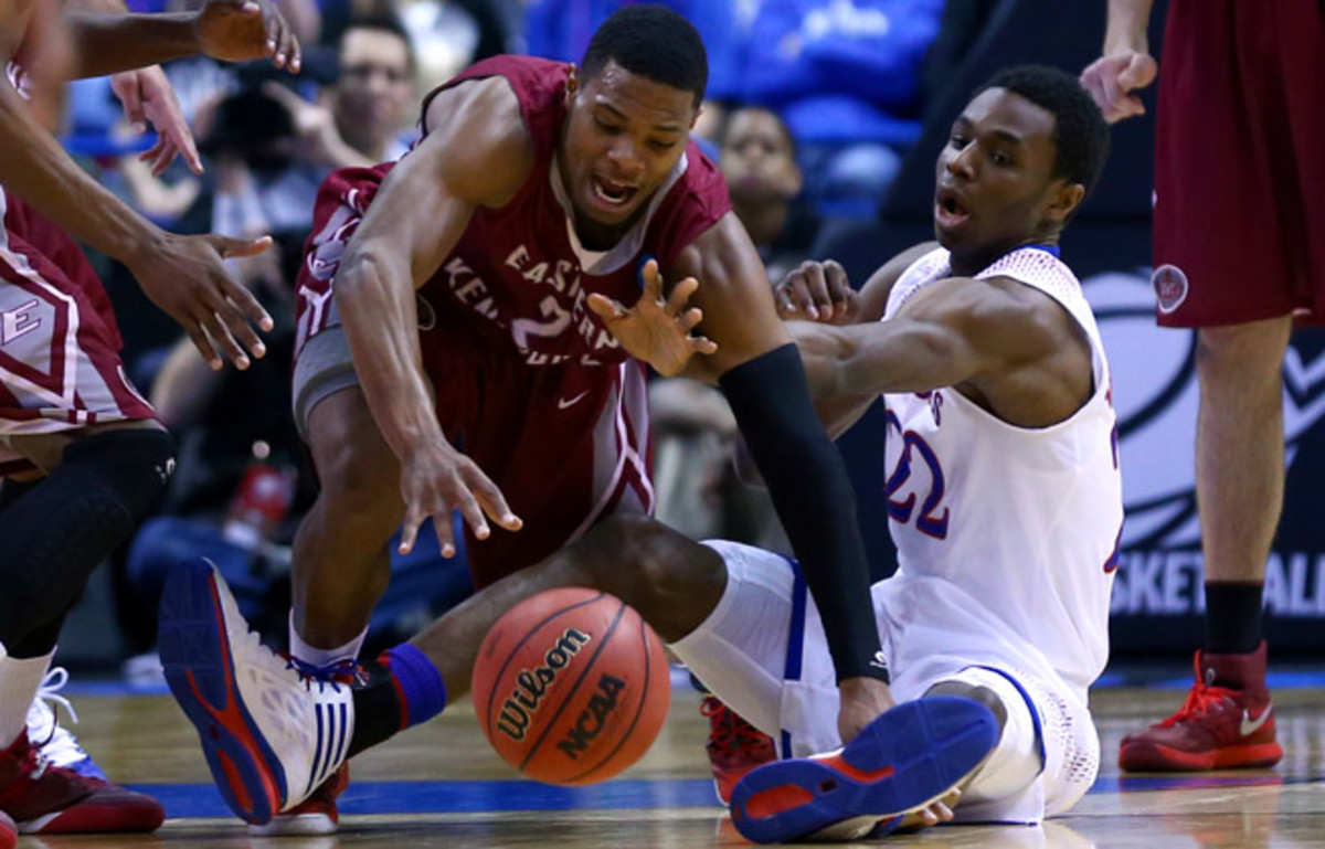 Andrew Wiggins struggled in the tourney, finishing with six points (1-of-6 shooting) in KU's finale.