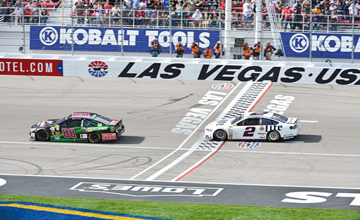 Las Vegas is a natural spot to gamble, but Dale Earnhardt came up snake-eyes on the last lap.