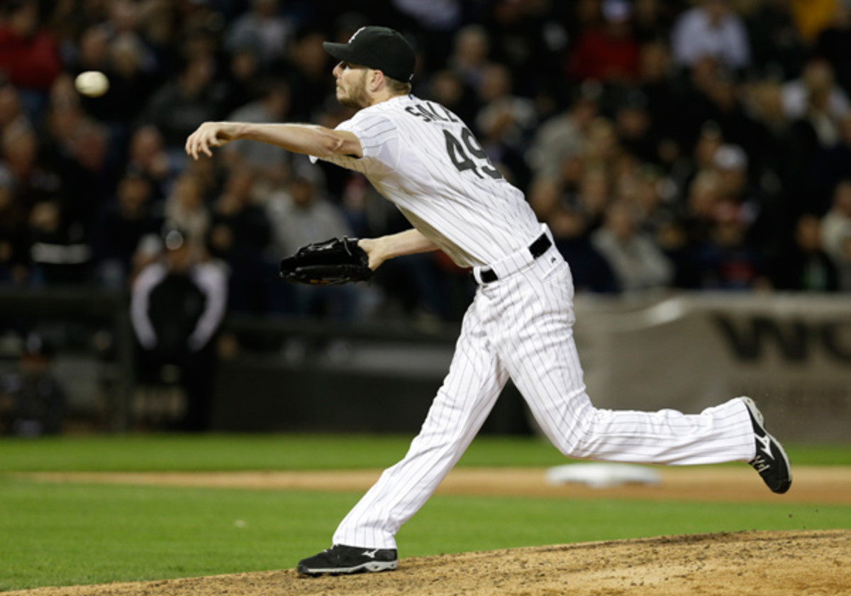 Chris Sale didn't allow a single base runner until there were two outs in the sixth inning. (Nam Y. Huh/AP)