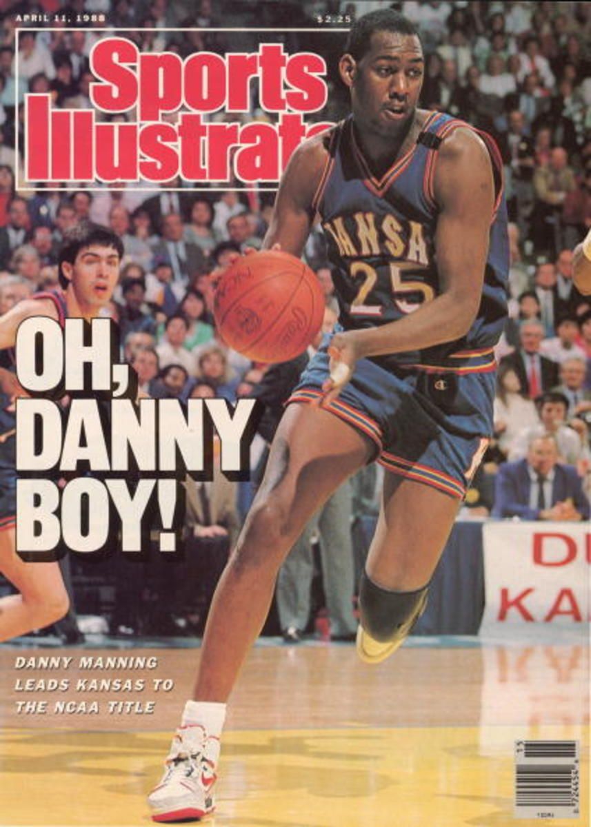 Danny Manning of the 1988 Kansas championship team on the cover of SI.