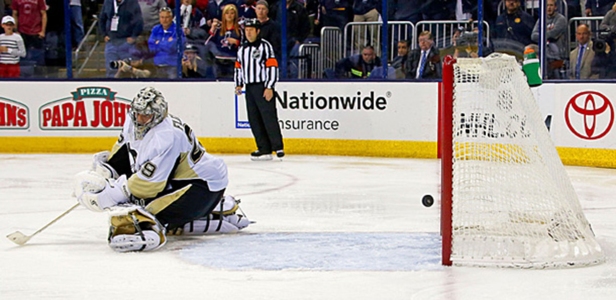 Marc-Andre Fleury of the Pittsburgh Penguins is melting down in the playoffs again.
