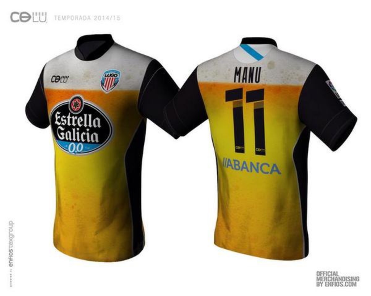Spanish soccer team CD Lugounveils alternate jerseys featuring beer