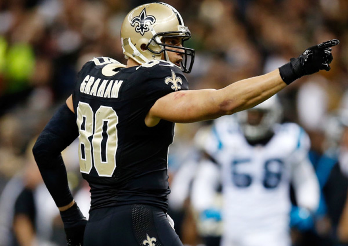 Jimmy Graham files grievance against New Orleans Saints for franchise tag
