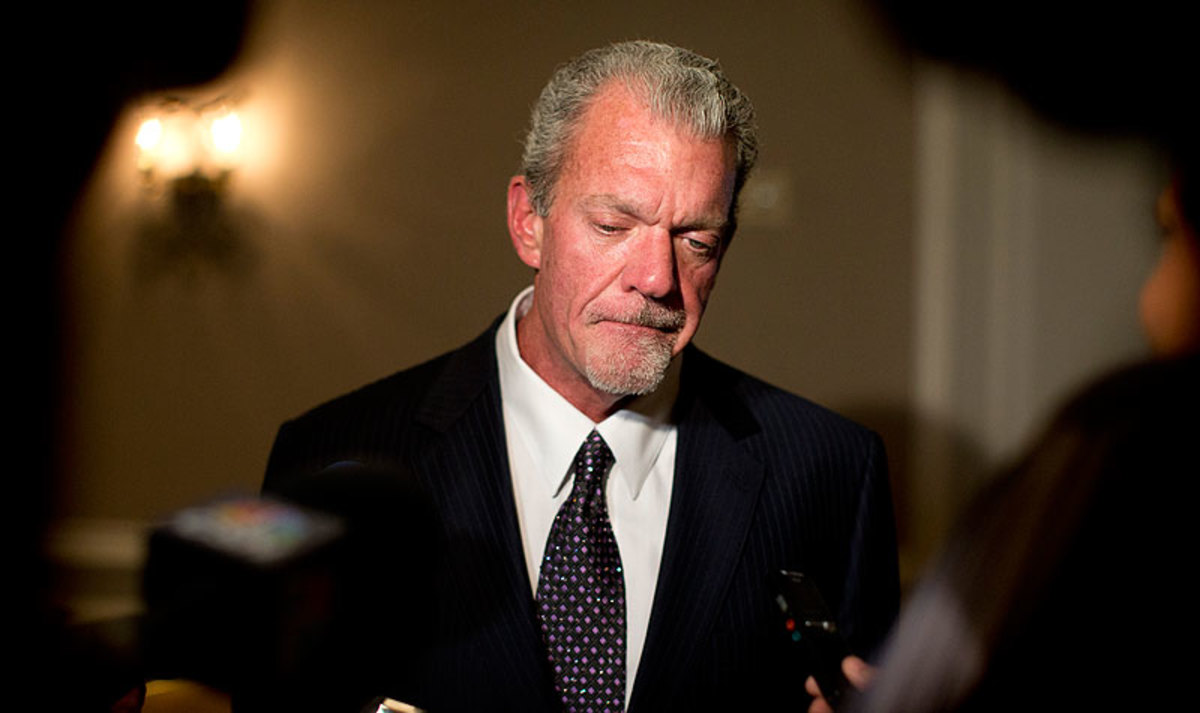 Colts owner Jim Irsay is facing discipline from the NFL following his arrest in March for operating a vehicle while intoxicated. (Carolyn Kaster/AP)