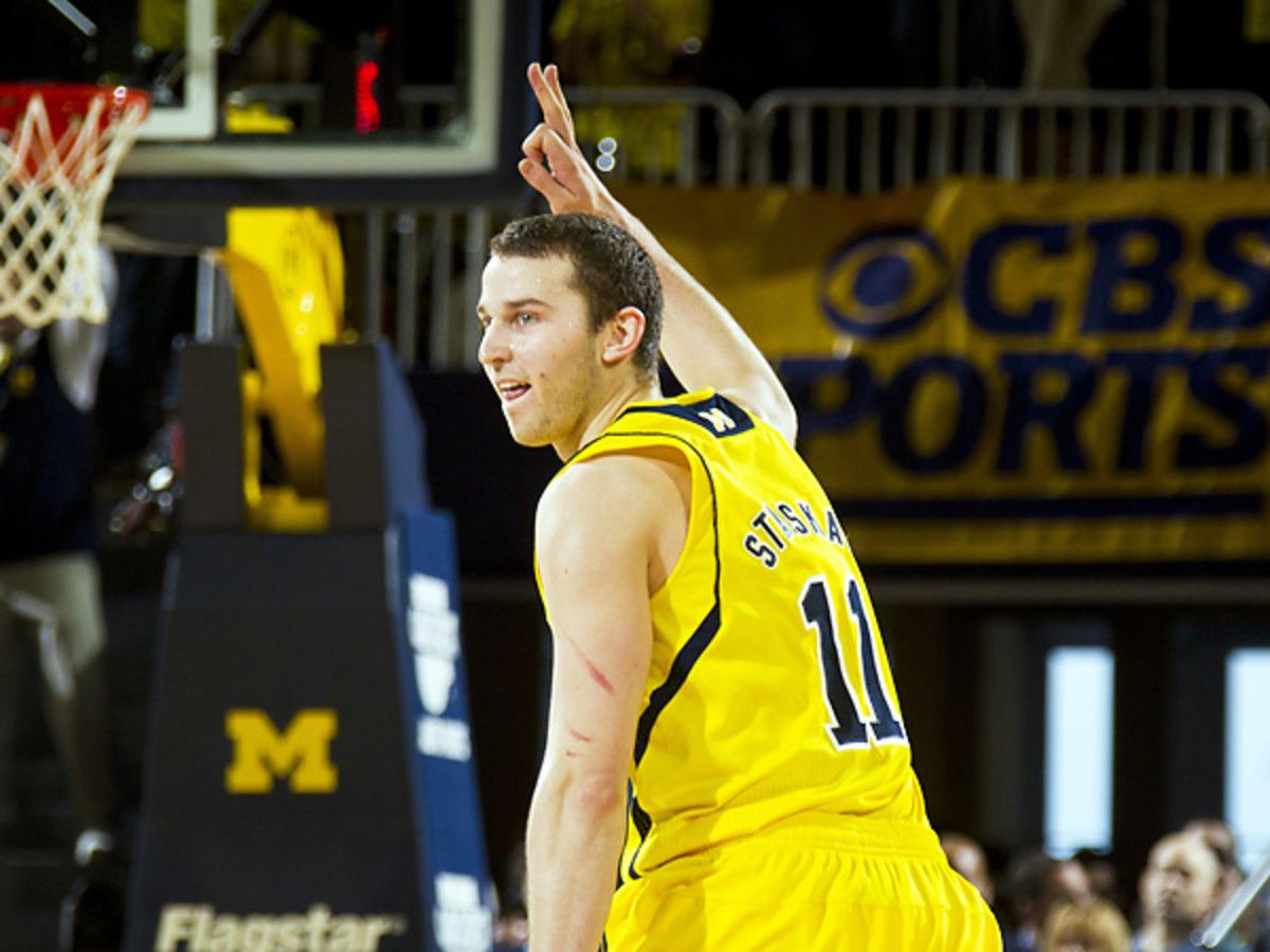 Nik Stauskas was tremendous once again as Michigan topped Michigan State. (Tony Ding/AP)