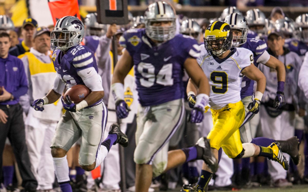 Kansas State beat Michigan 31-14 in last season's Buffalo Wild Wings Bowl. (Tim Warner/Cal Sport Media via AP Images)