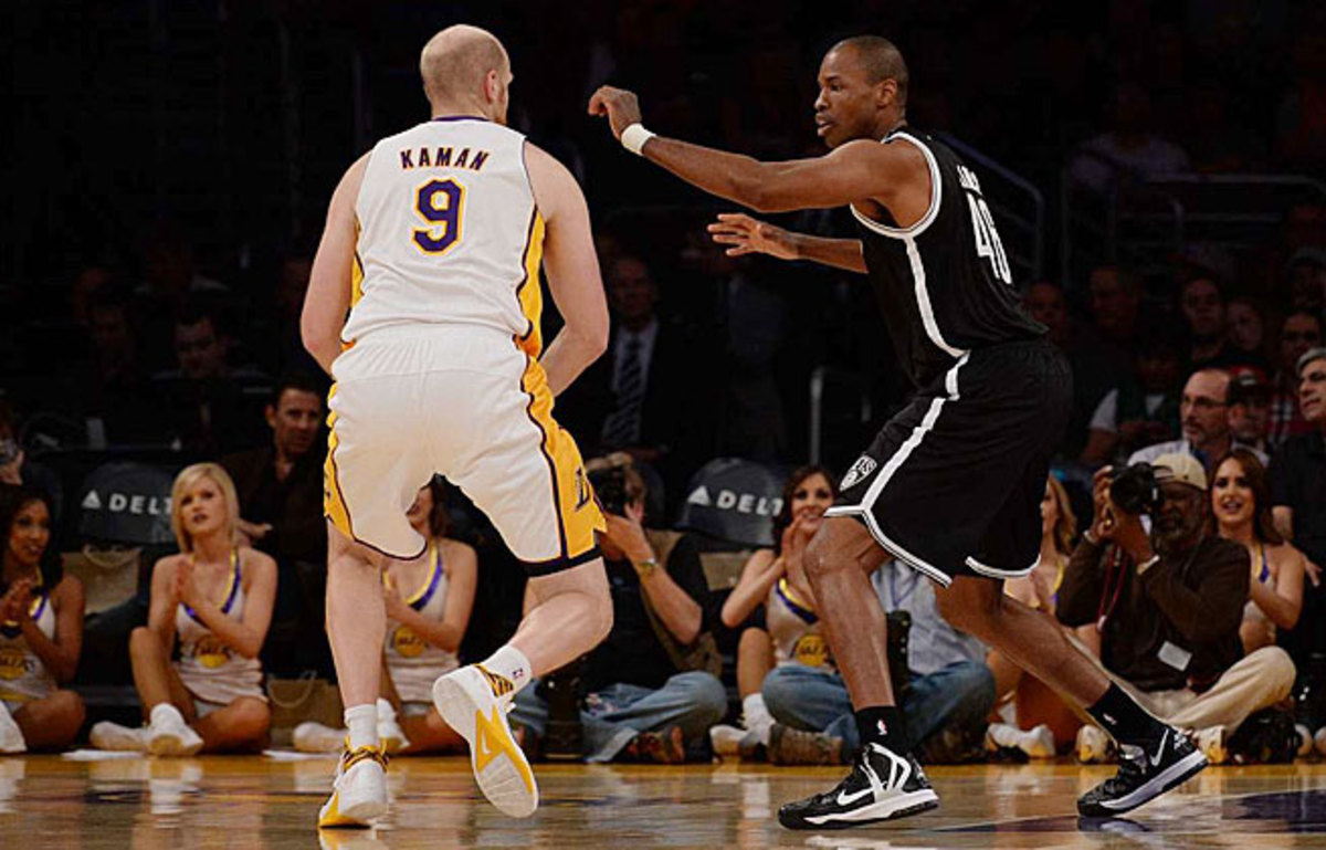 Jason Collins had two rebounds and a steal in 11 minutes during his season debut with the Nets in L.A.