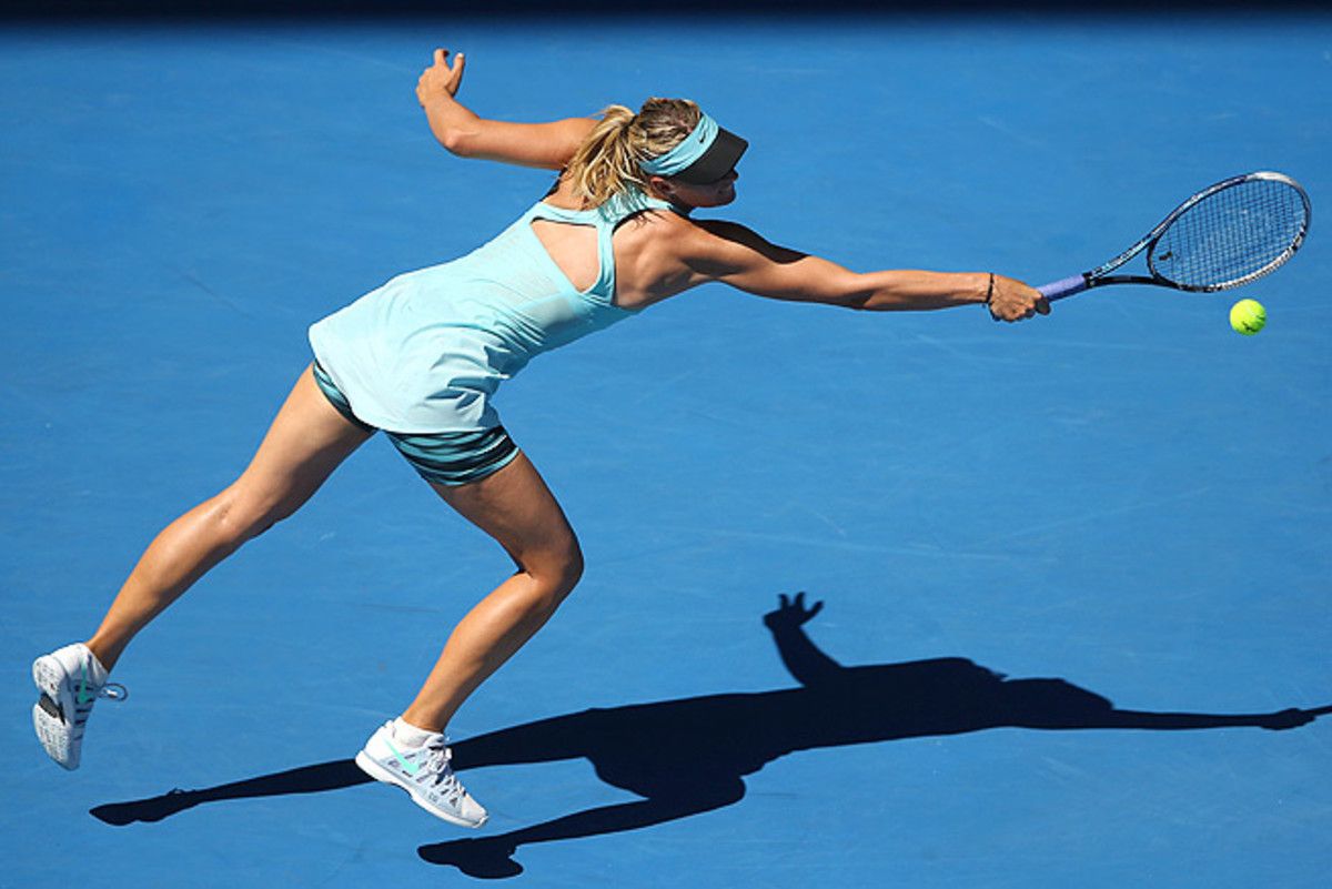 Maria Sharapova survives a test from both Karin Knapp and the Australia heat, winning 6-3, 4-6, 10-8.