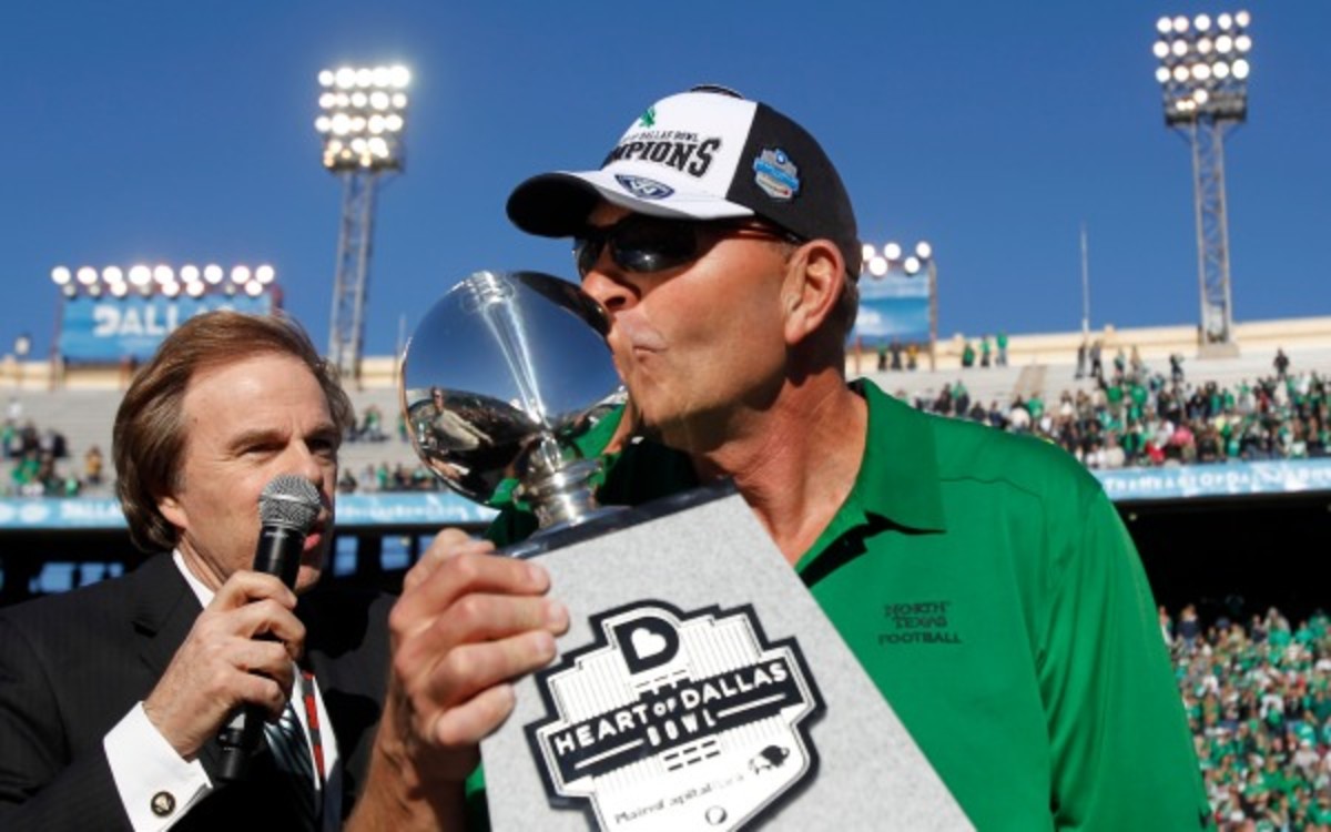 Dan McCarney has a 75-103 record and two bowl wins in 15 seasons as a college head coach. (AP Photo/Mike Stone)