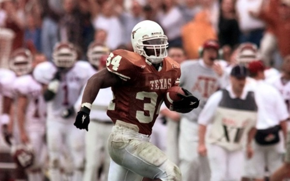  Ricky Williams ran for 6,279 yards and 72 touchdowns during his time at the University of Texas. (AP Photo/Eric Gay)