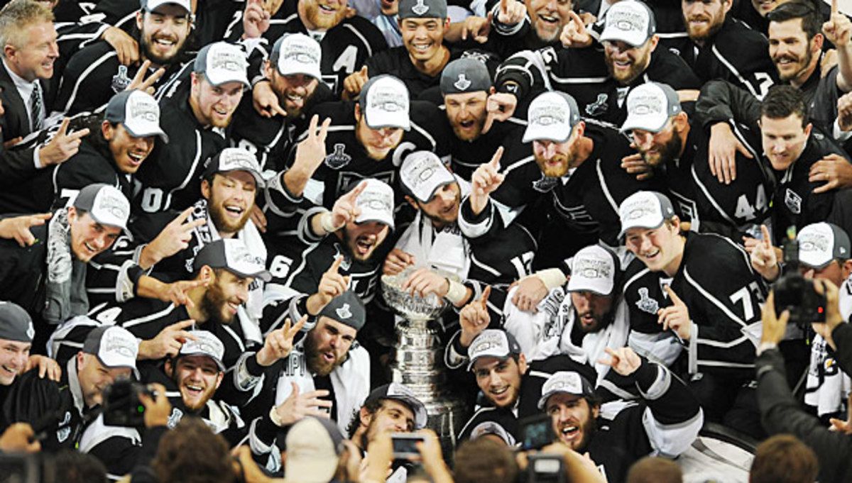 Los Angeles Kings with the Stanley Cup