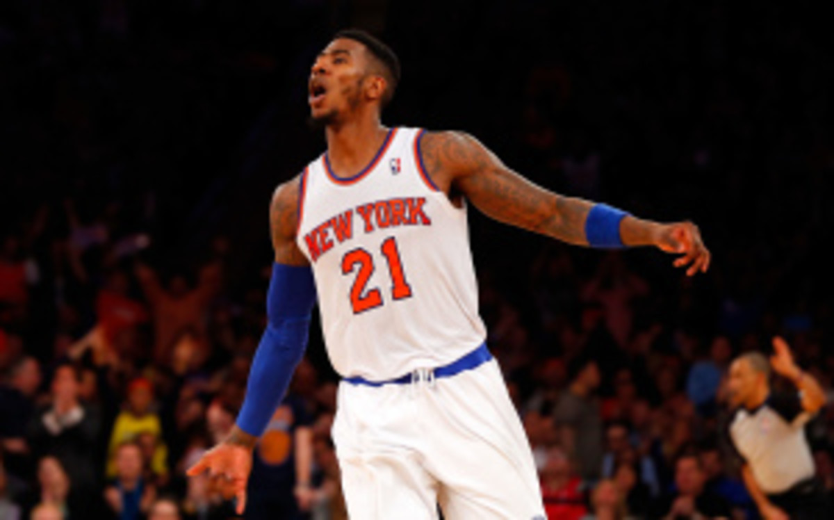 Iman Shumpert's scoring average of 6.8 points per game is identical to last season. (Jim McIsaac/Getty Images)