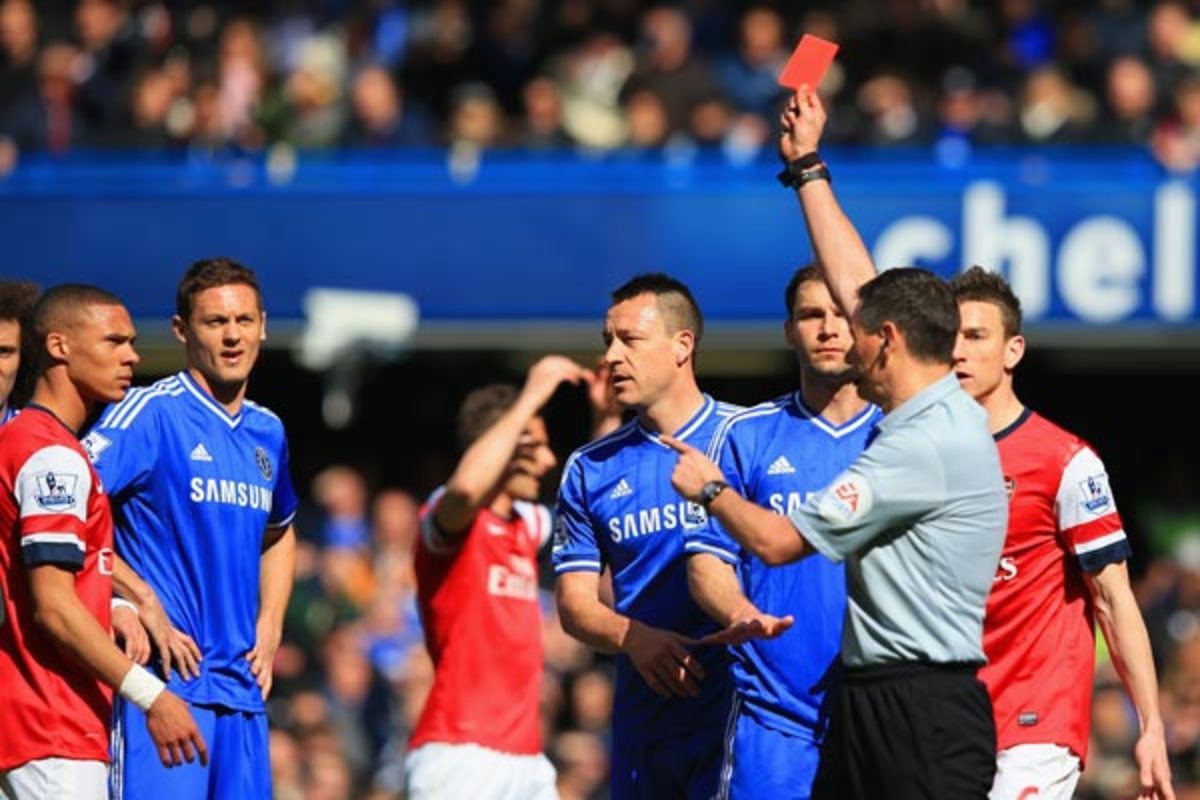 Arsenal Chelsea sending off