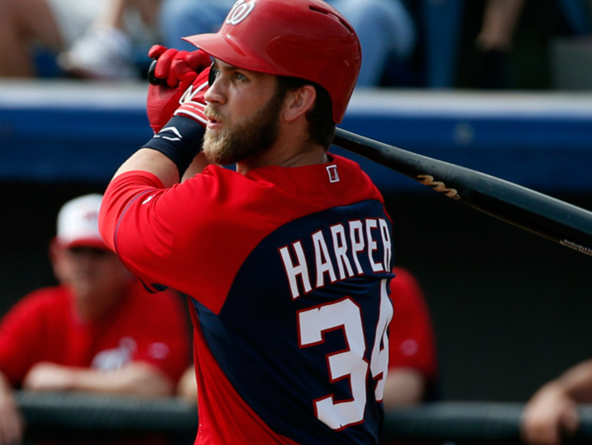 A healthy Bryce Harper could mean big things for the Nationals this season. (Alex Brandon/AP)