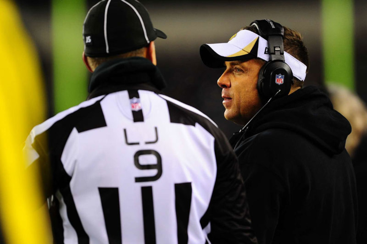 Sean Payton and his coaching brethren had little to complain about, as officials mostly kept out of the way. (Al Tielemans/Sports Illustrated)