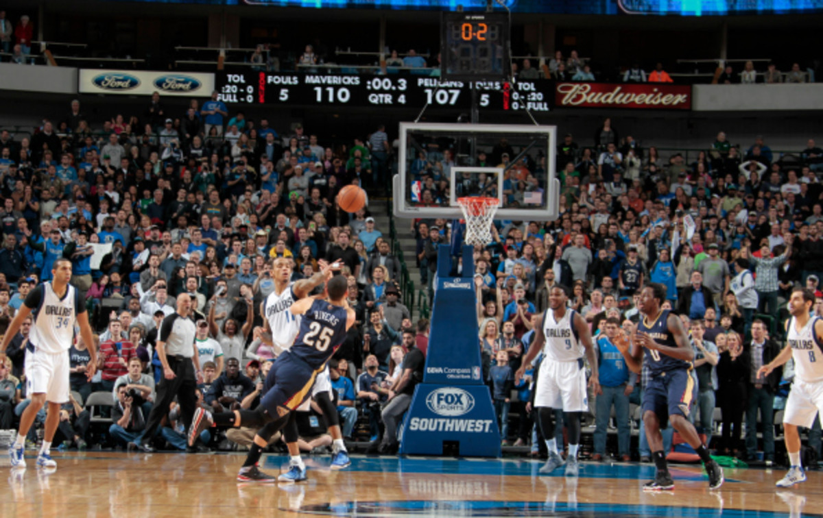 Austin Rivers should have been awarded three foul shots at the end of Saturdays game,according to the NBA. (Danny Bollinger/National Basketball)