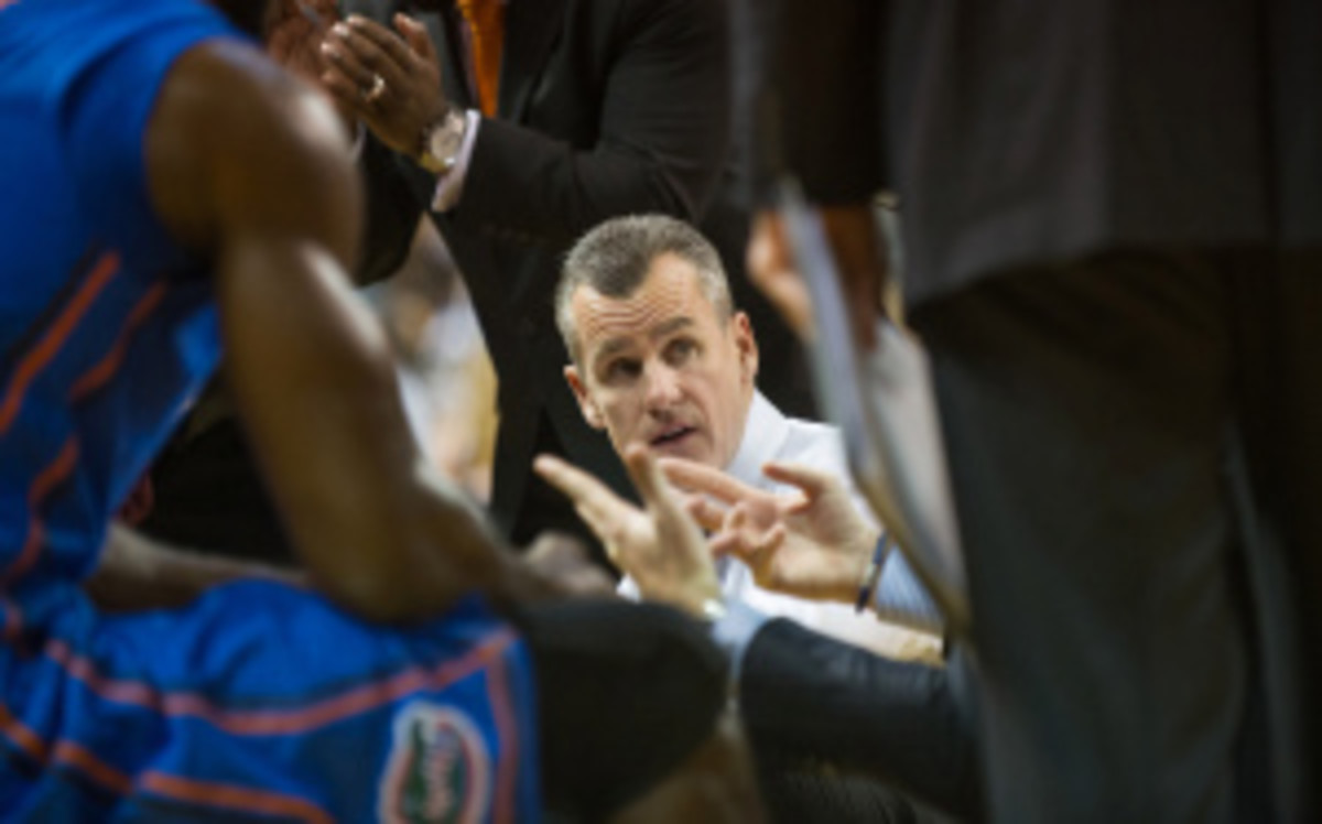 Gators coach Billy Donovan will have 6'11" forward-center Chris Walker available for Tuesday's home game against Missouri. (Michael Chang/Getty Images)