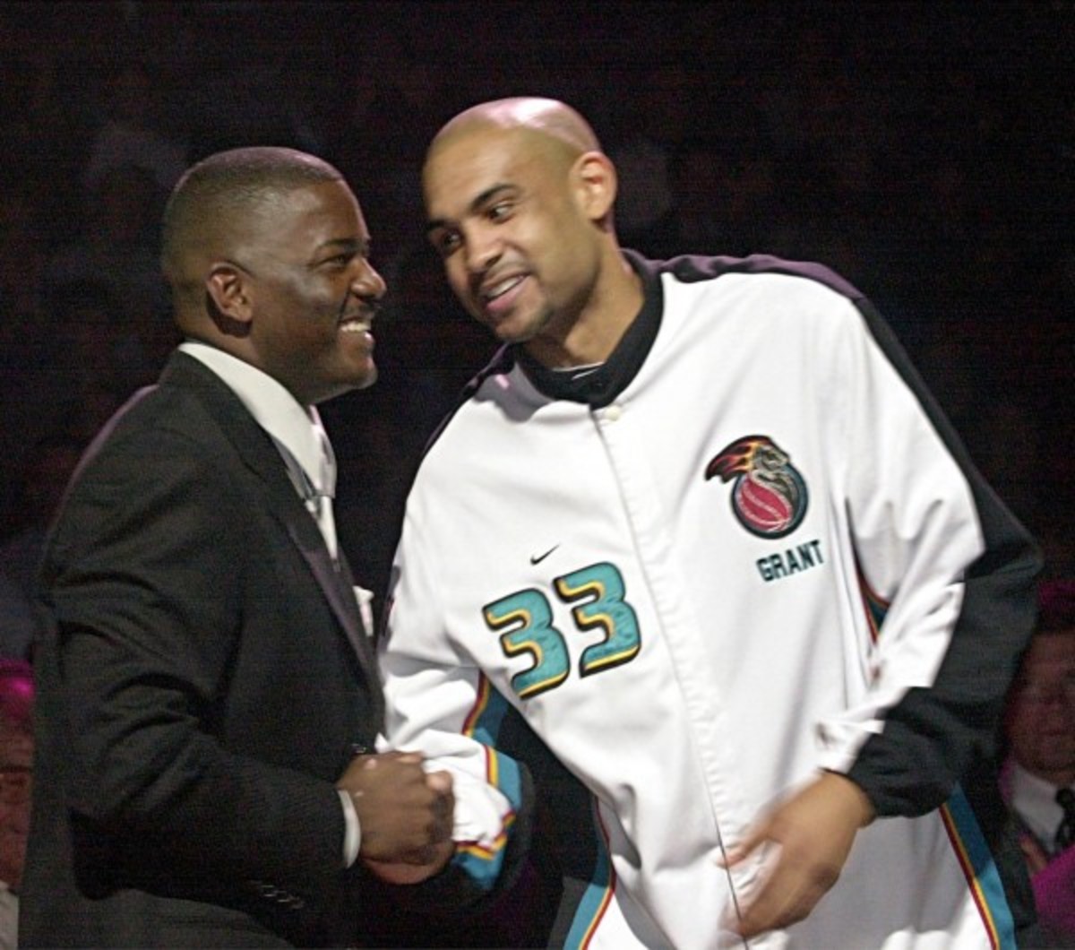 Grant Hill played for the Pistons when Joe Dumars joined Detroit's front office in 2000. (Jeff Kowalsky/Getty Images)