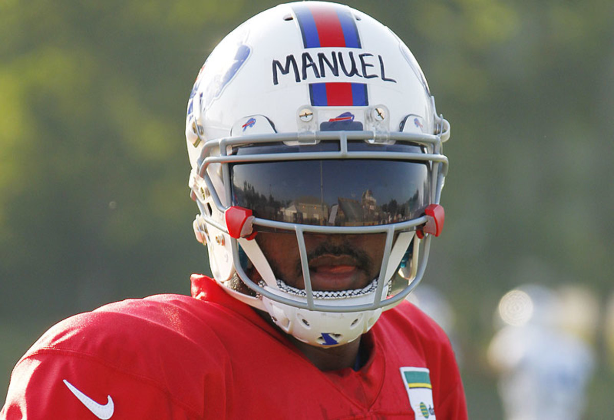 EJ Manuel started 10 games as a rookie, throwing 11 touchdowns and nine interception in accruing a 4-6 record. (Bill Wippert/AP)