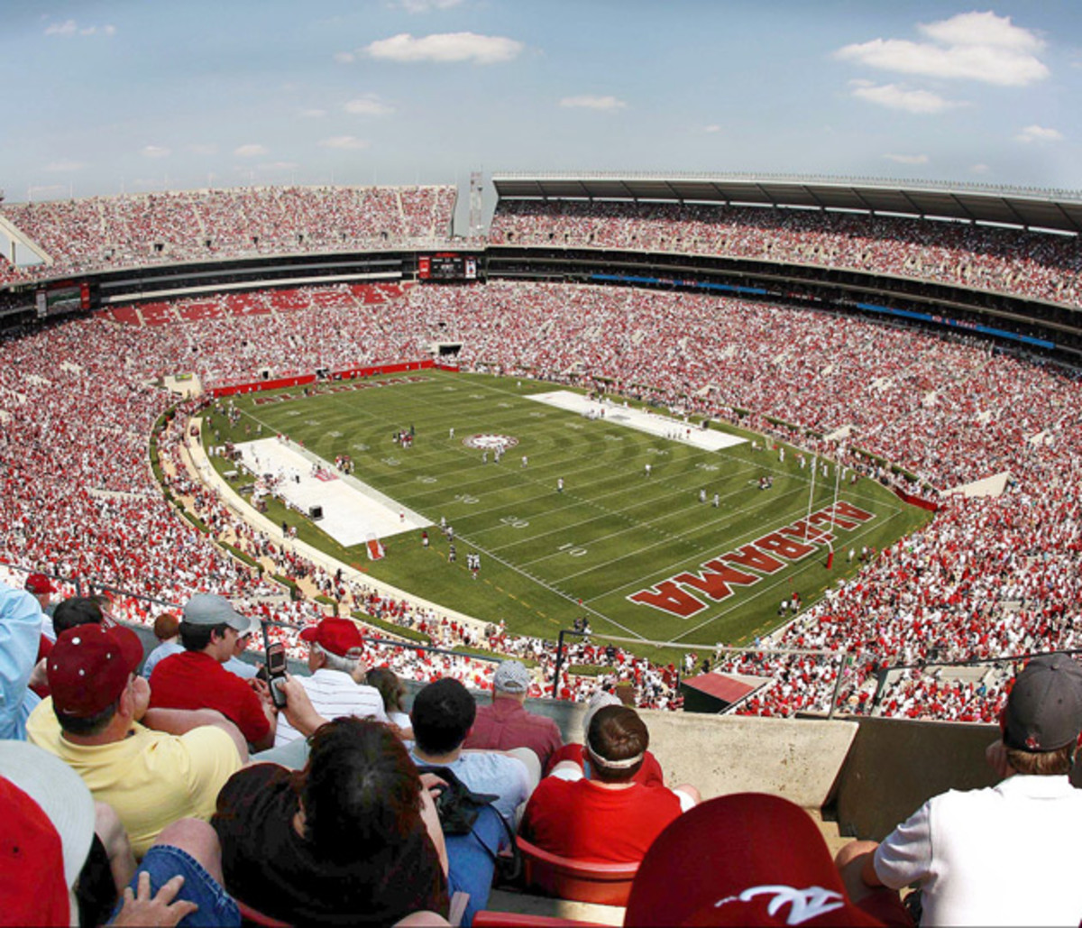 A record crowd of 92,000 people watched Nick Saban coach his first spring game at Bryant-Denny Stadium.