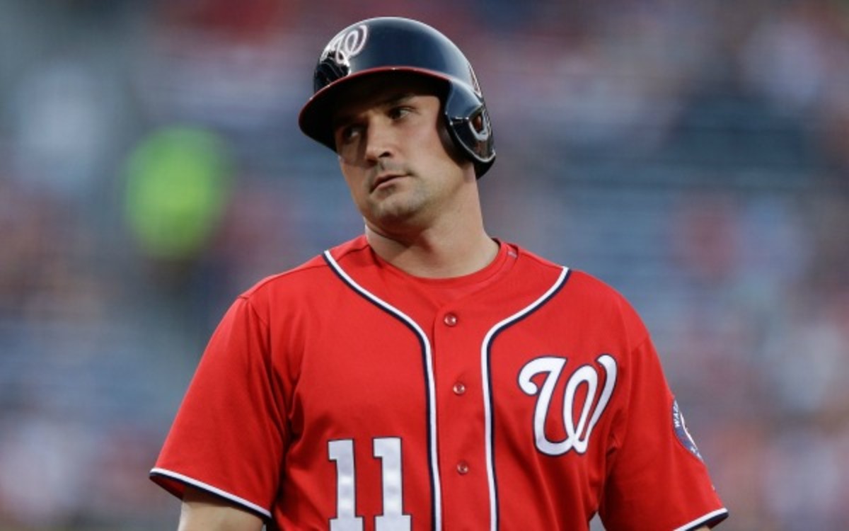 Having just returned from a shoulder issue, Ryan Zimmerman is out again with a thumb injury. (Mike Zarrilli/Getty Images)