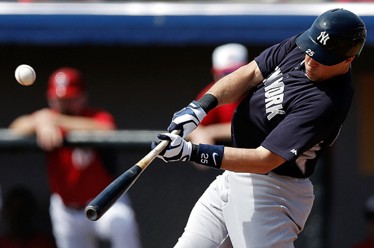 Mark Teixeira left Friday's game in the second inning after he was injured trying to field a foul grounder. 