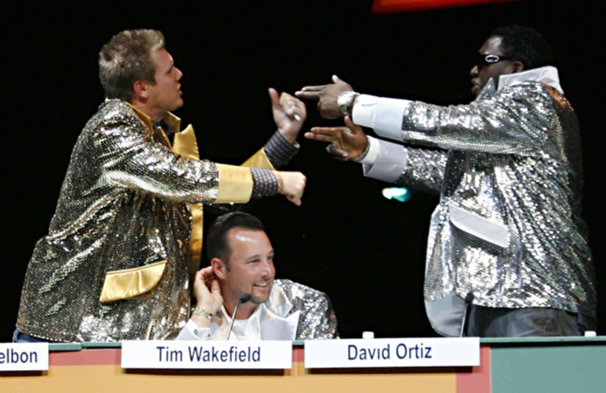 Jonathan Papelbon, Tim Wakefield and David Ortiz