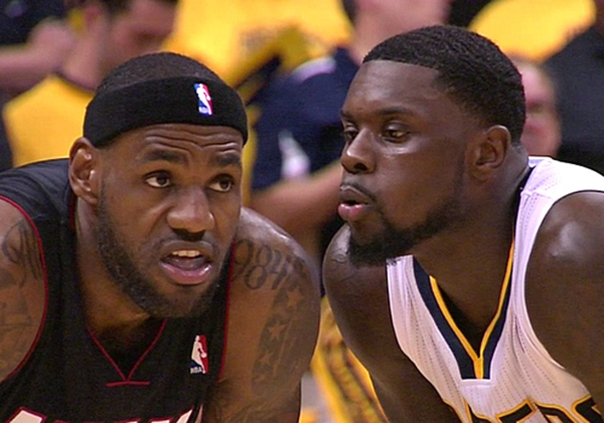 Lance Stephenson drew the ire of the Pacers, Heat with his er...basketball plays (Photo via ESPN).