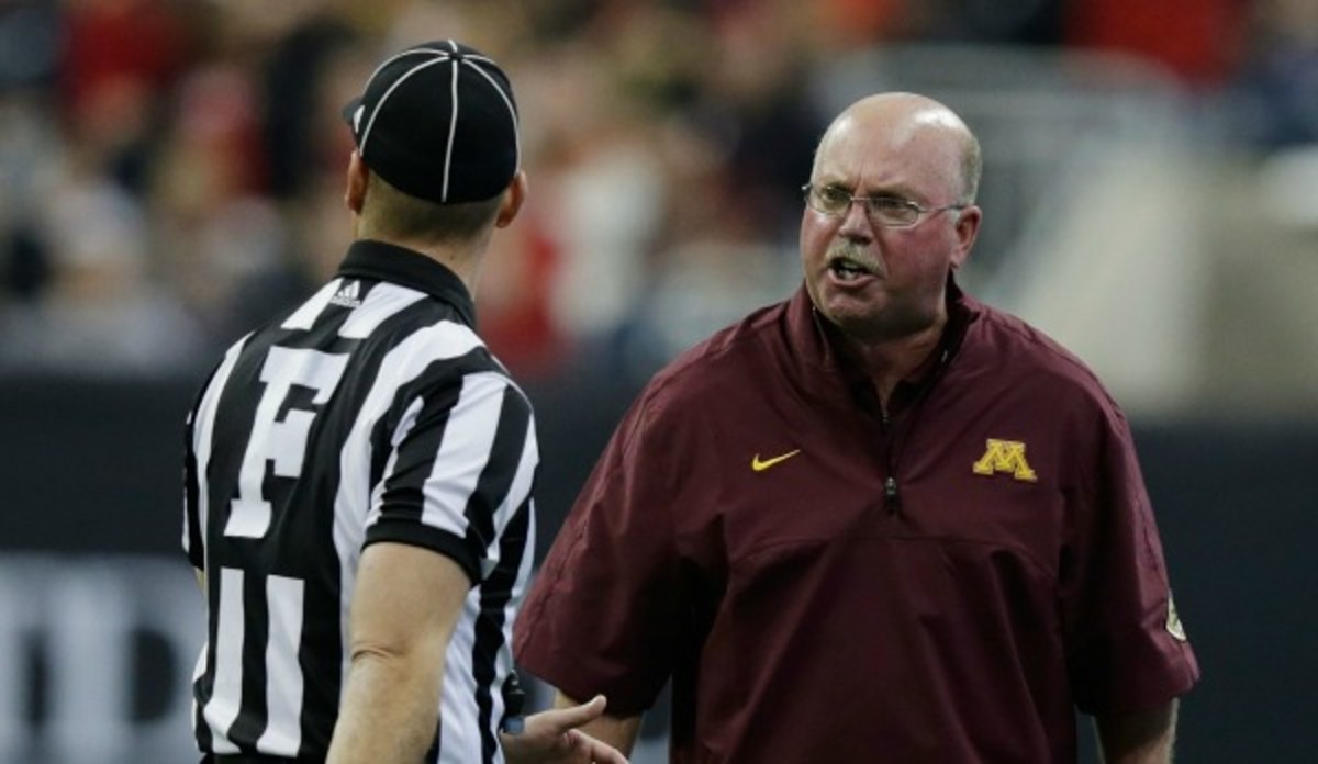 Minnesota coach Jerry Kill won't be on the sideline against Michigan after suffering another seizure. (AP)
