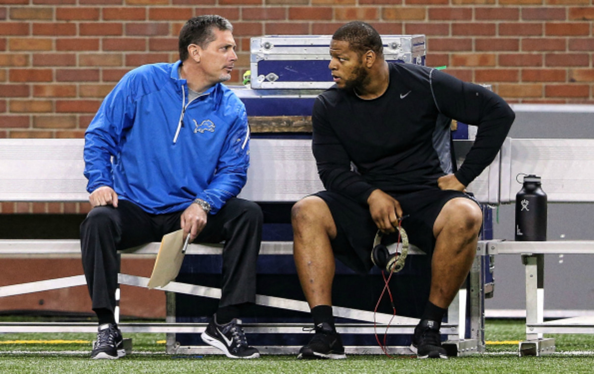 Ndamukong Suh has played under Jim Schwartz for the first 4 years of his career. (Leon Halip/Getty Images)