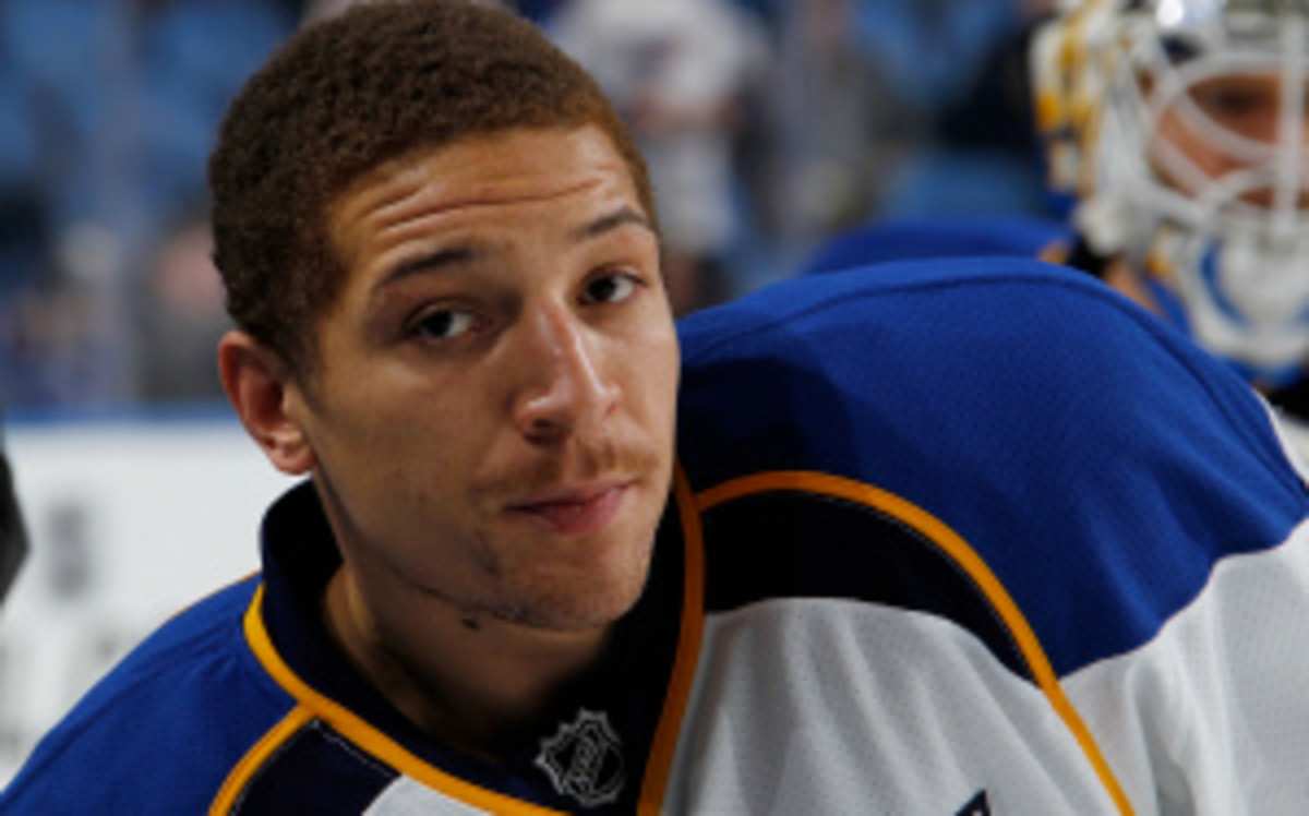 After playing only two games for the Sabres, Chris Stewart is likely out for the season. (Bill Wippert/Getty Images)