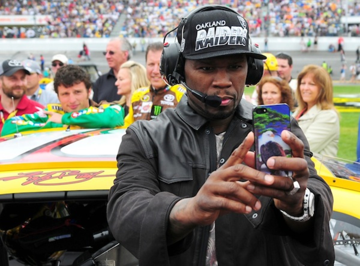 50 Cent will be making appearances at various NASCAR events this season as part of the deal (Charlotte Observer/Getty Images)