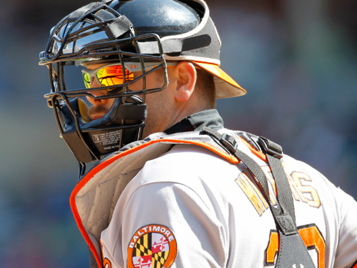 Matt Wieters' elbow injury will not require Tommy John surgery. (Ann Heisenfelt/AP)