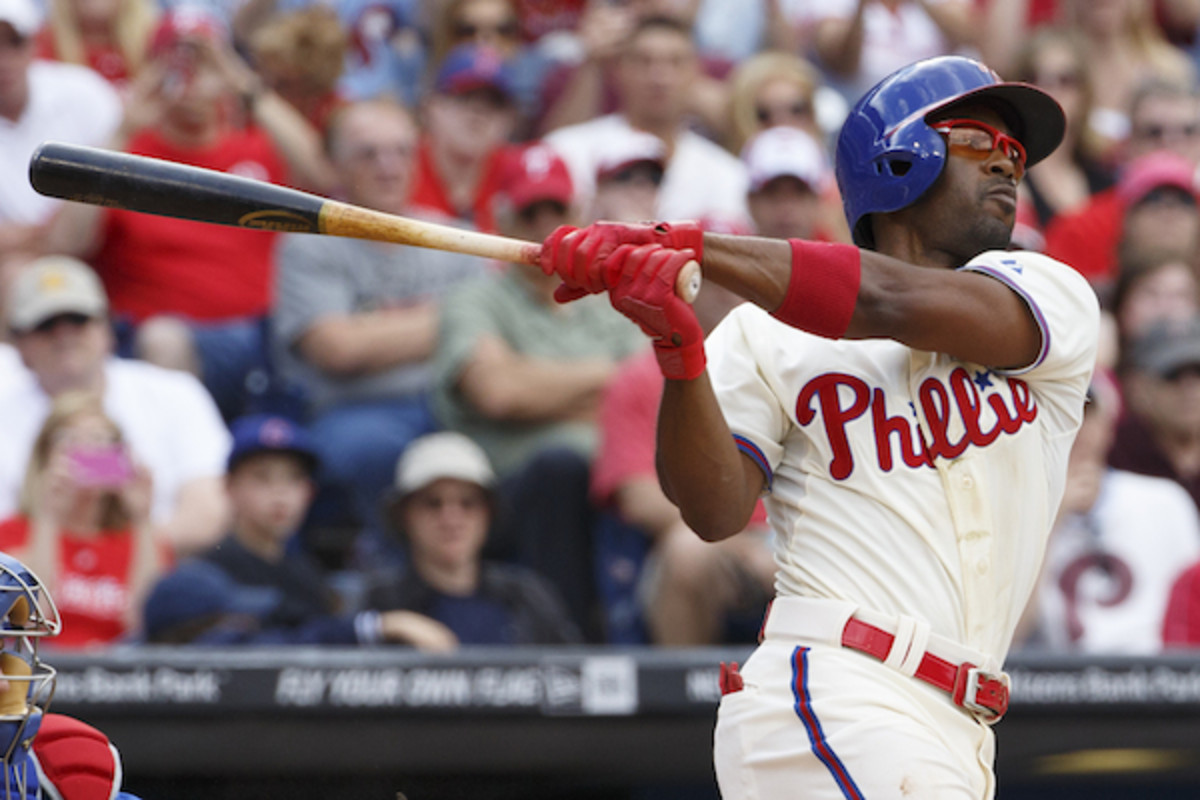 Jimmy Rollins passed Mike Schmidt on Saturday to become Philadelphia’s all-time hits leader (Chris Szagola/AP)