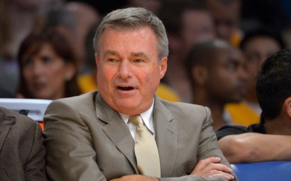 Los Angeles Lakers assistant coach Dan D'Antoni looks on during the second half of their NBA basketball game against the Denver Nuggets, Friday, Nov. 30, 2012, in Los Angeles. The Lakers won 122-103. (AP Photo/Mark J. Terrill)