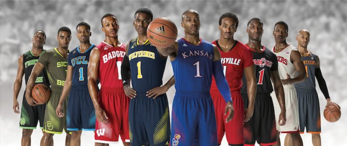 Adidas unveiled what several college basketball teams will be wearing this postseason. (Courtesy of USAToday Sports)