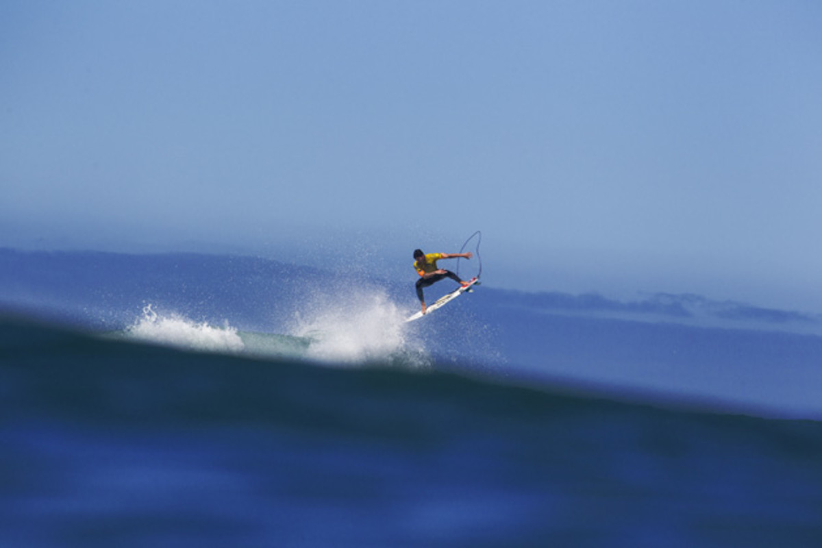 Gabriel Medina of Brazil surfing during the quarterfinals.