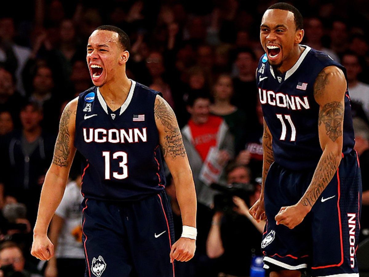 Shabazz Napier (13) and Ryan Boatright were the keys to UConn's upset of Michigan State. (Elsa/Getty Images)