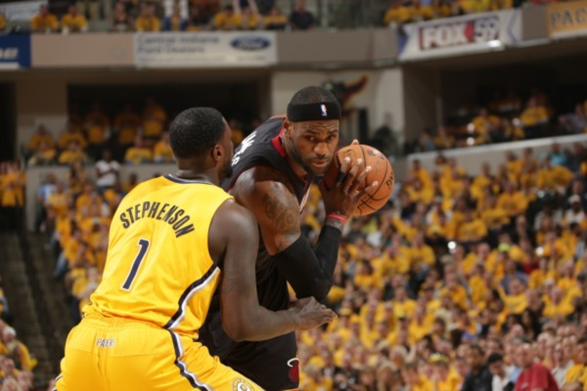 LeBron James had a game-high six turnovers in the Heat's win on Saturday. (Ron Hoskins/Getty Images)