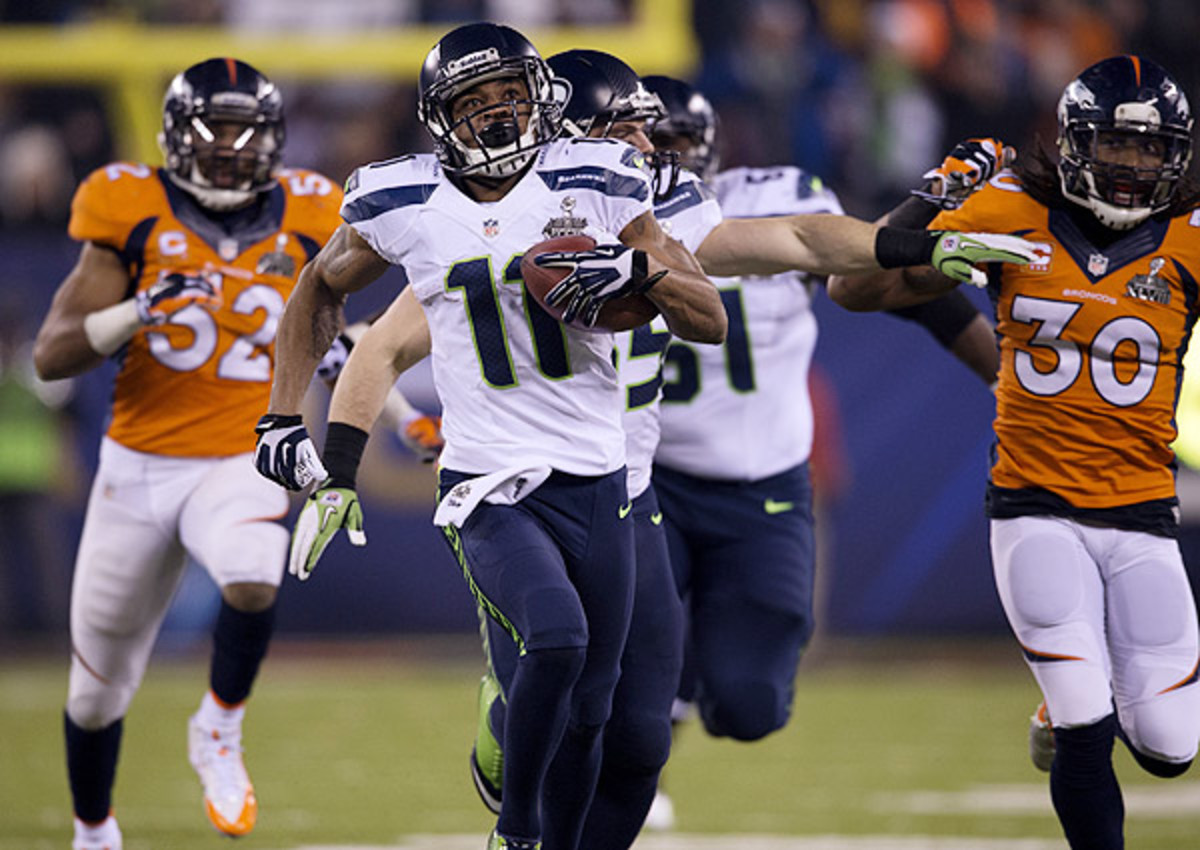 Percy Harvin proved worth the wait in Super Bowl XLVIII.  (John W. McDonough/SI)