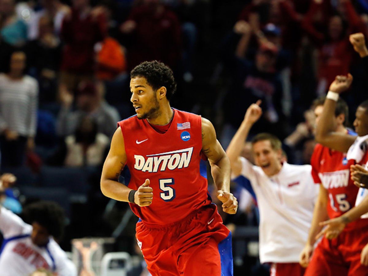 Devin Oliver (5) and Dayton face a monumental challenge in the Cinderella-killing Florida Gators. (Kevin C. Cox/Getty Images)