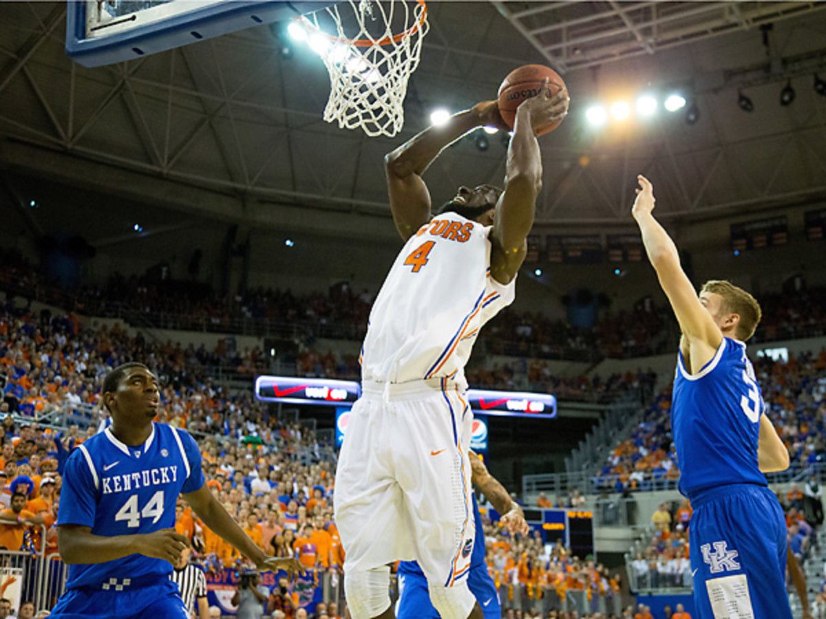 Patric Young (4) and Florida dominated most of the game against No. 25 Kentucky. (Rob Foldy/Getty Images)